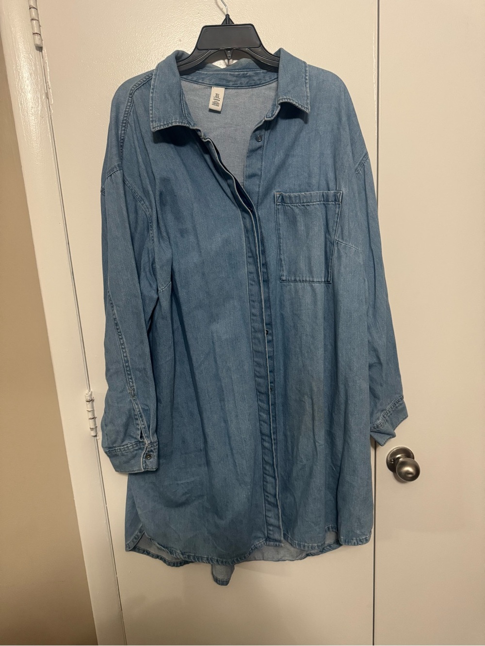 Women's Light Blue Denim Shirt Dress